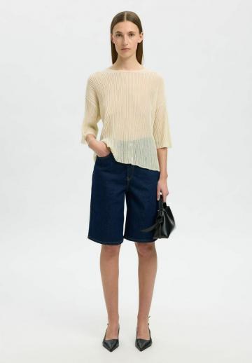 Пуловер с рукавом три четверти