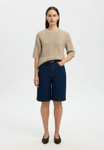 Пуловер с рукавом три четверти