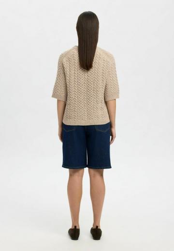 Пуловер с рукавом три четверти