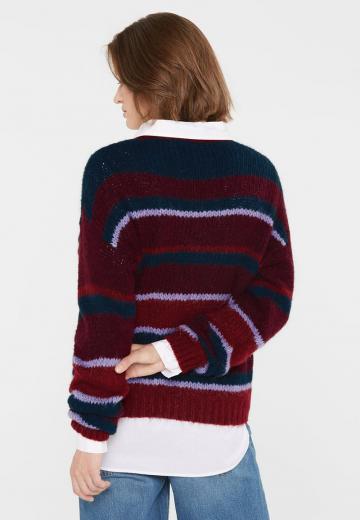 Пуловер в полоску