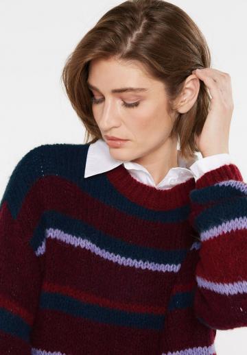 Пуловер в полоску