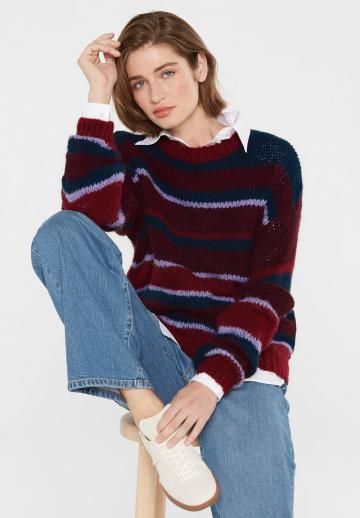 Пуловер в полоску