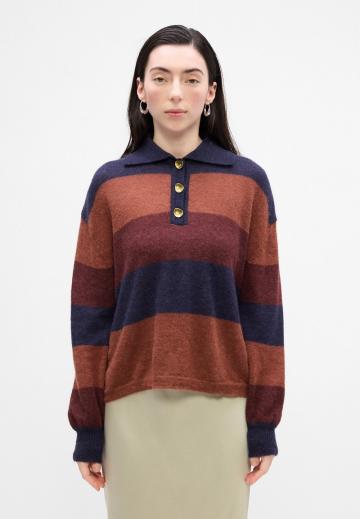 Пуловер в полоску