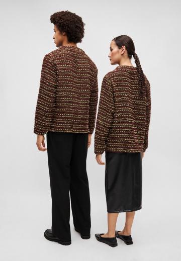 Жаккардовая вязаная кофта
