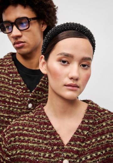 Жаккардовая вязаная кофта