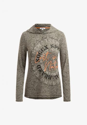 Пуловер с капюшоном