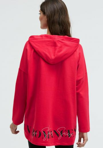 Пуловер с капюшоном