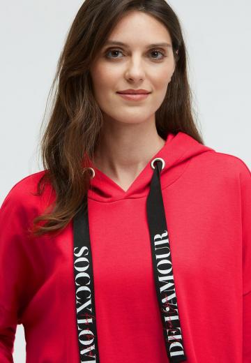 Пуловер с капюшоном