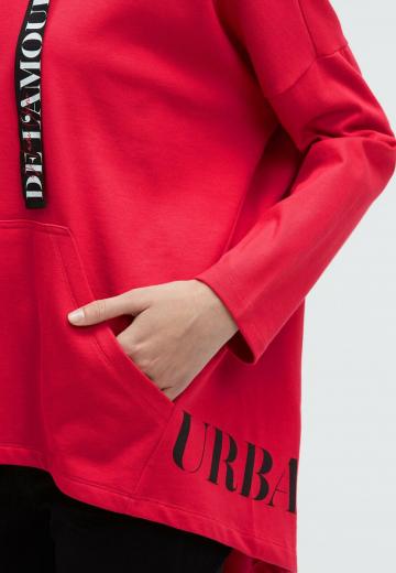 Пуловер с капюшоном