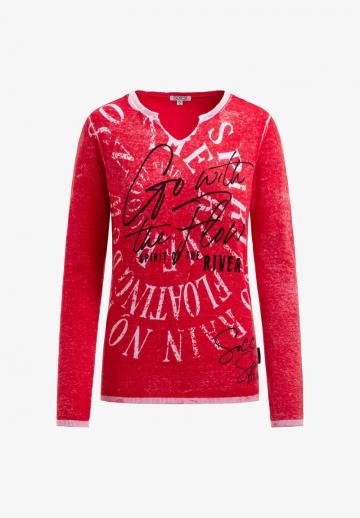 Пуловер с вырезом V