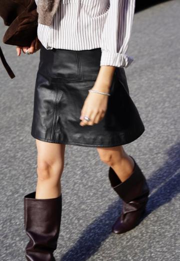 Кожаная юбка