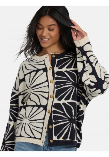 Жаккардовая вязаная кофта