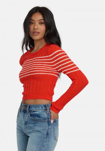 Пуловер в полоску