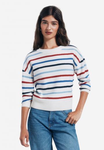 Пуловер в полоску