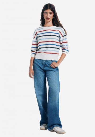 Пуловер в полоску