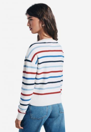 Пуловер в полоску