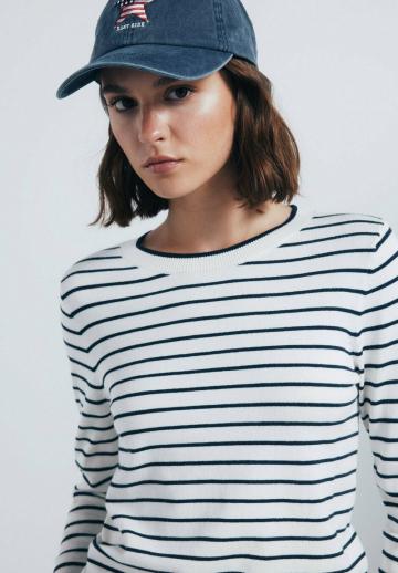 Пуловер в полоску