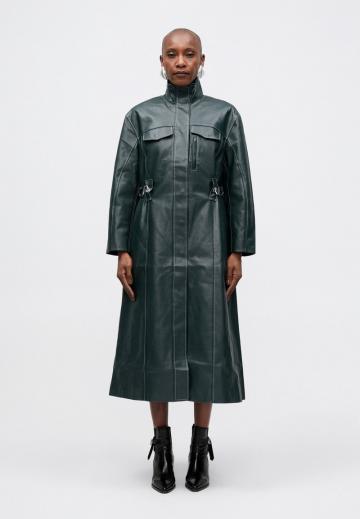Пальто из искусственной кожи