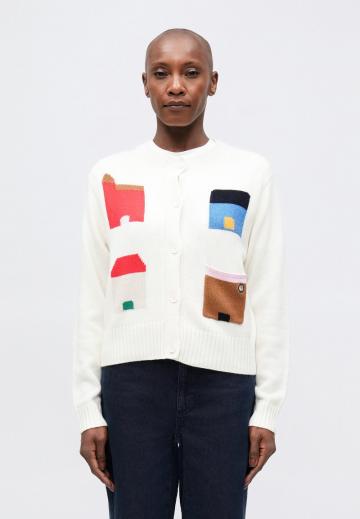 Жаккардовая вязаная кофта