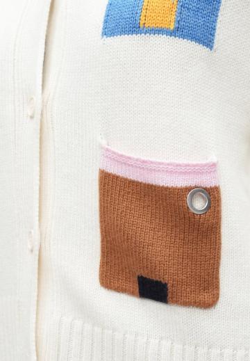 Жаккардовая вязаная кофта