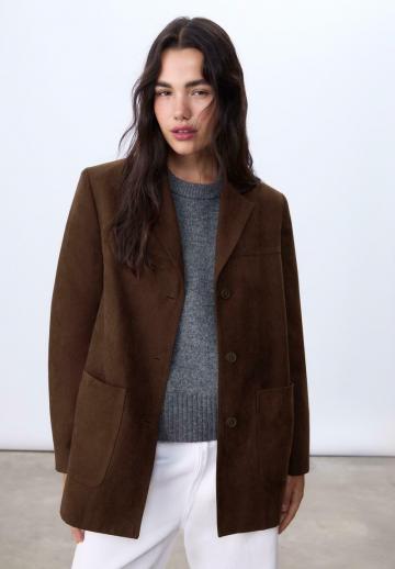 Пальто из искусственной кожи