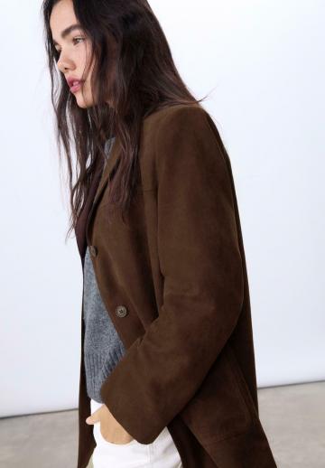 Пальто из искусственной кожи