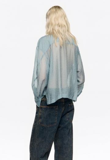 Атласная блузка