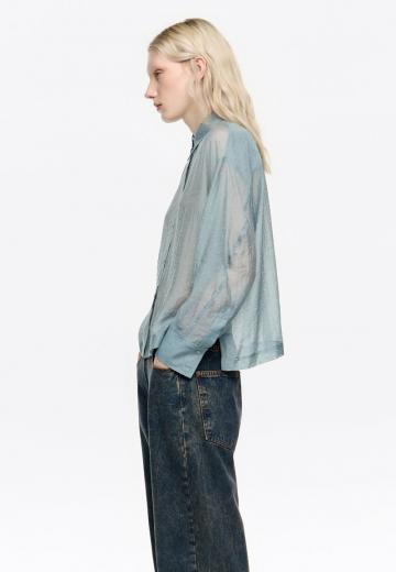 Атласная блузка