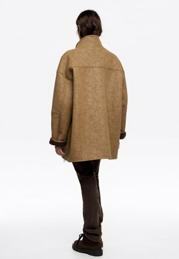 Пальто из искусственной кожи