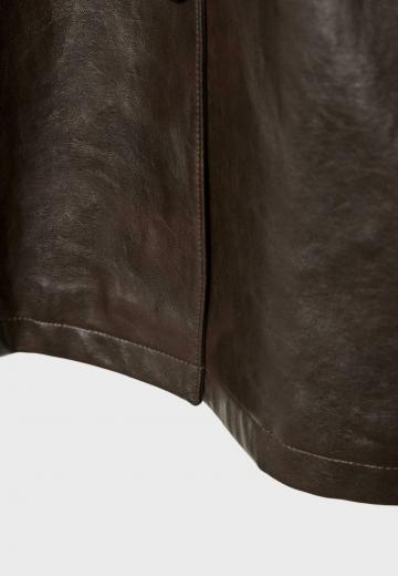 Пальто из искусственной кожи