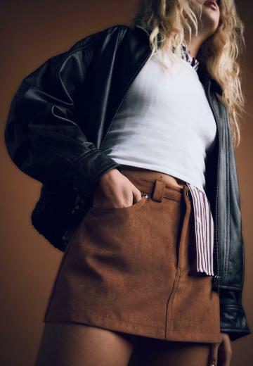 Кожаная юбка