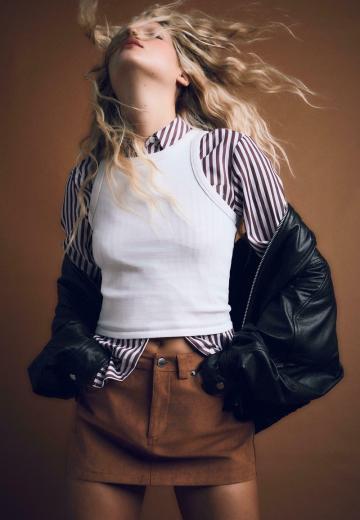 Кожаная юбка