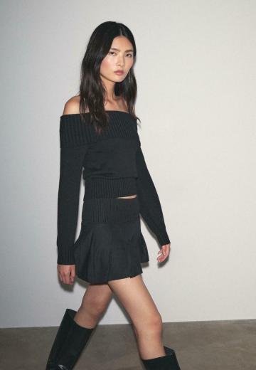 Юбка с накладными карманами