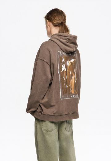 Пуловер с капюшоном