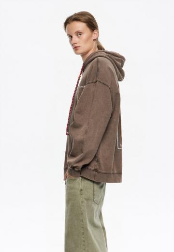 Пуловер с капюшоном