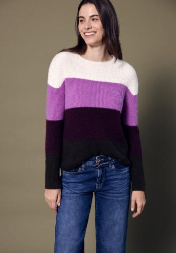 Пуловер в полоску