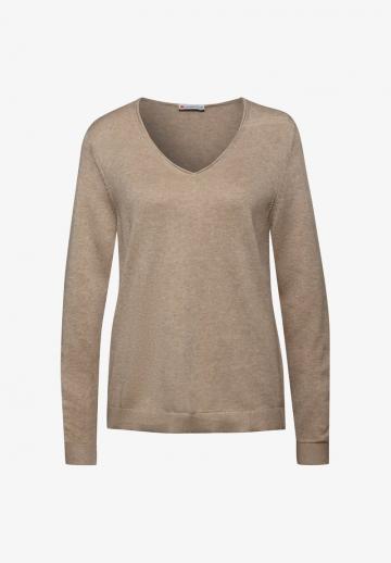 Пуловер с вырезом V