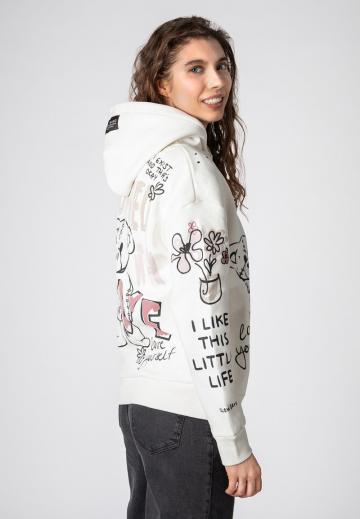 Пуловер с капюшоном