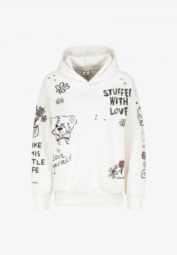 Пуловер с капюшоном