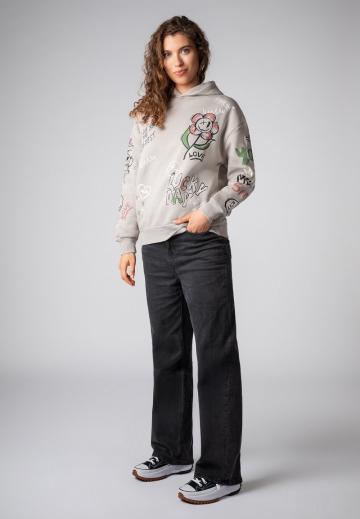 Пуловер с капюшоном