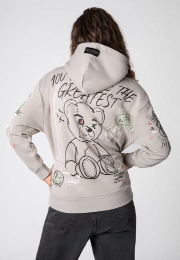 Пуловер с капюшоном