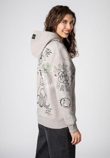 Пуловер с капюшоном