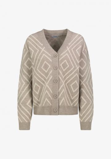 Жаккардовая вязаная кофта