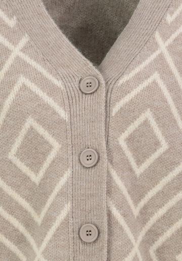 Жаккардовая вязаная кофта