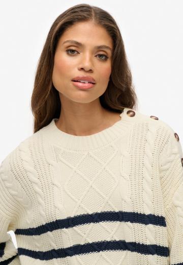 Пуловер в полоску