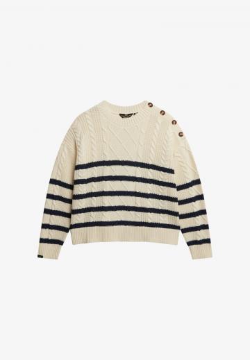 Пуловер в полоску