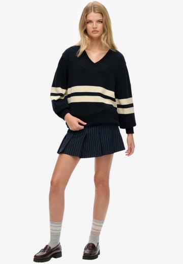 Пуловер в полоску