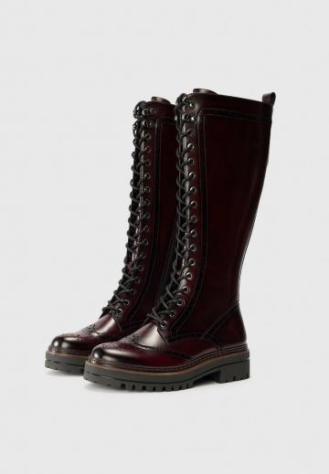 Сапоги на шнуровке