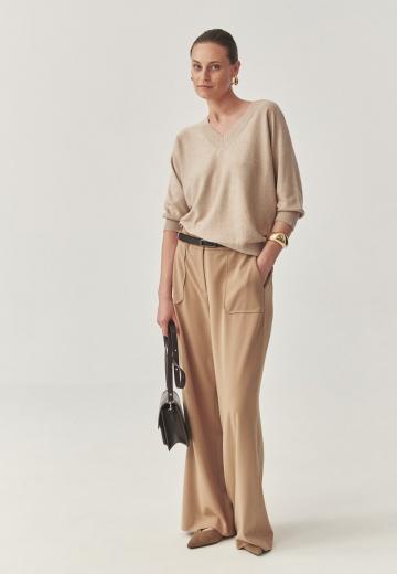 Пуловер с рукавом три четверти