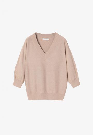 Пуловер с рукавом три четверти